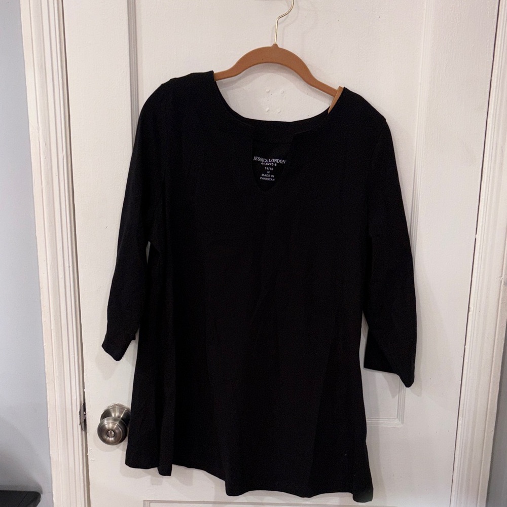 Jessica London Black long sleeve Women's Top